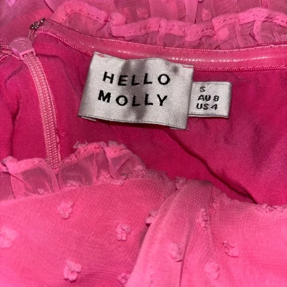Hello Molly pink strapless dress size 4 - Picture 2 of 3